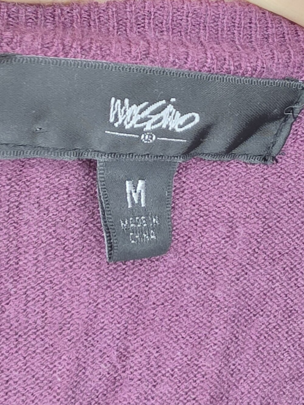 Mossimo Target Sweater Vneck Long Sleeve Plum Purple M - Picture 3 of 5